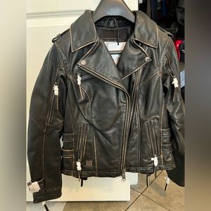 Harley Davidson distressed leather jacket